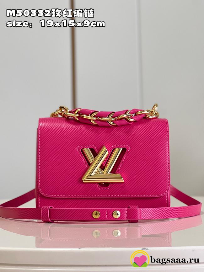 Bagsaaa Louis Vuitton Twist PM Rose Miami Pink M21719 - 19x15x9 cm - 1