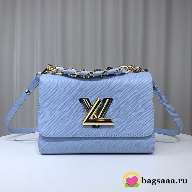 Bagsaaa Louis Vuitton Twist MM Bleu Nuage Blue M21721 - 23x17x9.5 cm - 1