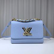 Bagsaaa Louis Vuitton Twist MM Bleu Nuage Blue M21721 - 23x17x9.5 cm - 1