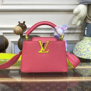 Bagsaaa Louis Vuitton M59440 Capucines Mini Dragon Fruit Pink / Cedrat - 21 x 14 x 8 cm - 1