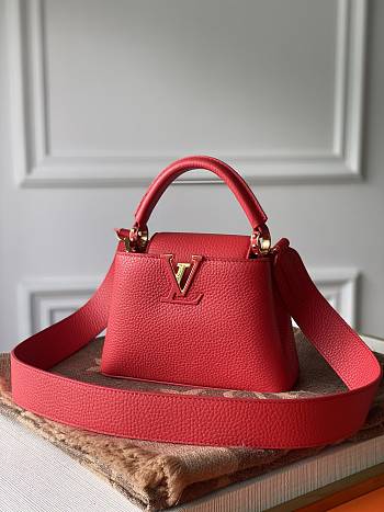 Bagsaaa Louis Vuitton M56845 Capucines Mini Red - 21 x 14 x 8 cm