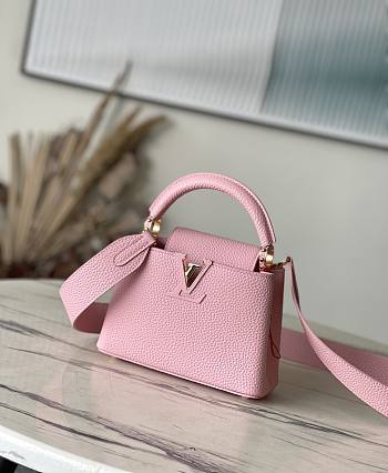 Bagsaaa Louis Vuitton M24544 Capucines Mini Jasmine Pink - 21 x 14 x 8 cm
