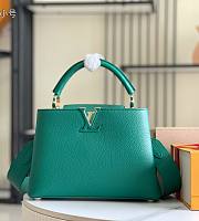 Bagsaaa Louis Vuitton M21690 Capucines BB Emerald Green - 27 x 18 x 9 cm - 1