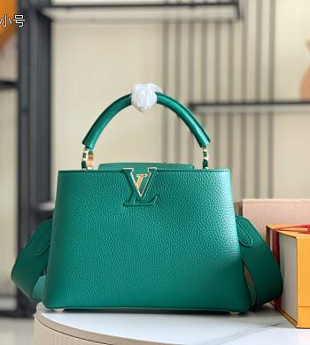 Bagsaaa Louis Vuitton M21690 Capucines BB Emerald Green - 27 x 18 x 9 cm