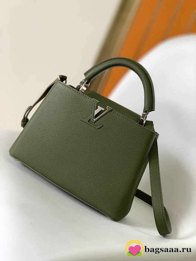 Bagsaaa Louis Vuitton M57227 Capucines BB Khaki Green - 27 x 18 x 9 cm - 1