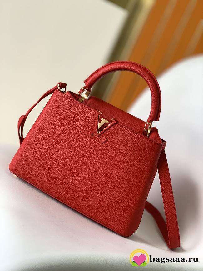 Bagsaaa Louis Vuitton M52689 Capucines BB Scarlet Red - 27 x 18 x 9 cm - 1