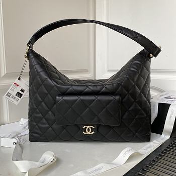 Bagsaaa Chanel Maxi Hobo Bag AS4339 Black - 29.5 × 37 × 13 cm