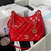 Bagsaaa Chanel Hobo Handbag Shiny Crumpled Calfskin Red AS4322 - 21.5 × 22.5 × 7 cm - 1