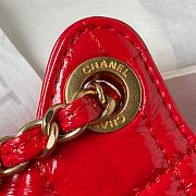 Bagsaaa Chanel Hobo Handbag Shiny Crumpled Calfskin Red AS4322 - 21.5 × 22.5 × 7 cm - 3