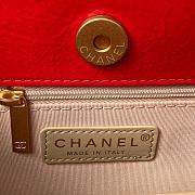 Bagsaaa Chanel Hobo Handbag Shiny Crumpled Calfskin Red AS4322 - 21.5 × 22.5 × 7 cm - 5