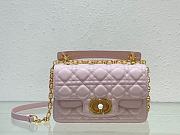 Bagsaaa Mini Dior Jolie Top Handle Bag Powder Pink Cannage Calfskin - 22 x 14 x 8 cm - 1