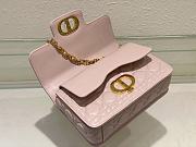 Bagsaaa Mini Dior Jolie Top Handle Bag Powder Pink Cannage Calfskin - 22 x 14 x 8 cm - 3