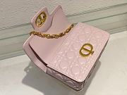 Bagsaaa Mini Dior Jolie Top Handle Bag Powder Pink Cannage Calfskin - 22 x 14 x 8 cm - 4