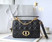 Bagsaaa Small Dior Jolie Top Handle Bag Black Cannage Calfskin - 22 x 14 x 8 cm - 1