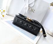 Bagsaaa Small Dior Jolie Top Handle Bag Black Cannage Calfskin - 22 x 14 x 8 cm - 3