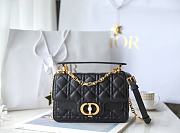 Bagsaaa Small Dior Jolie Top Handle Bag Black Cannage Calfskin - 22 x 14 x 8 cm - 4