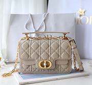 Bagsaaa Small Dior Jolie Top Handle Bag Beige Cannage Calfskin - 22 x 14 x 8 cm - 1