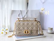 Bagsaaa Small Dior Jolie Top Handle Bag Beige Cannage Calfskin - 22 x 14 x 8 cm - 4