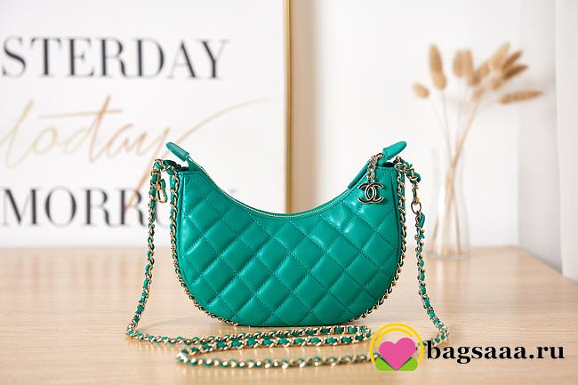 Bagsaaa Chanel Small Hobo Bag AS3917 Green - 15×20×6 cm - 1