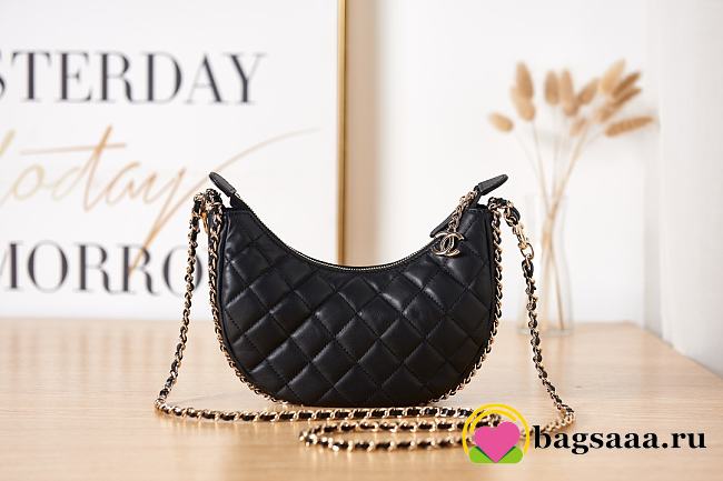 Bagsaaa Chanel Small Hobo Bag AS3917 Black - 15×20×6 cm - 1