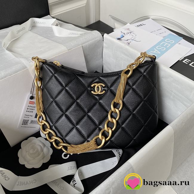 Bagsaaa Chanel Hobo Handbag Black AS4220 - 19 × 24 × 5 cm - 1