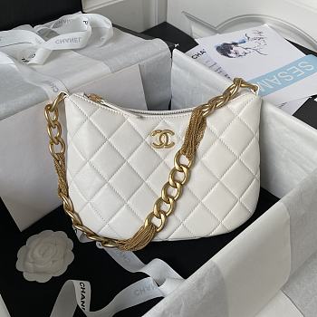 Bagsaaa Chanel Hobo Handbag White AS4220 - 19 × 24 × 5 cm