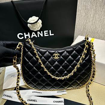 Bagsaaa Chanel Large Hobo Bag Black AS4368 - 18 × 29 × 2 cm