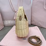 Bagsaaa Miumiu Wander Wicker Hobo Bag Size 20x17x6 cm - 4