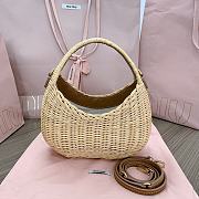 Bagsaaa Miumiu Wander Wicker Hobo Bag Size 20x17x6 cm - 3