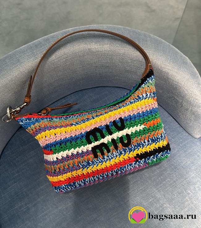 Bagsaaa Miumiu Crochet Pouch Multicolored - 14x18.5x10 cm - 1