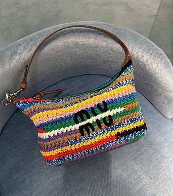 Bagsaaa Miumiu Crochet Pouch Multicolored - 14x18.5x10 cm