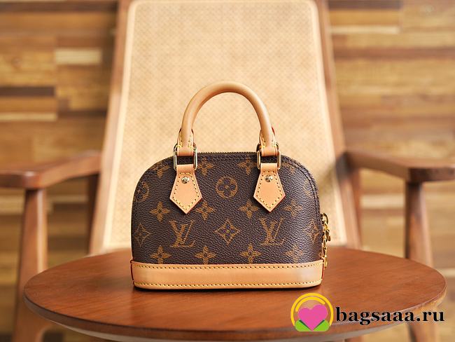 Bagsaaa Louis Vuitton M82717 Nano Alma Bag Monogram - 18 x 12 x 8 cm - 1