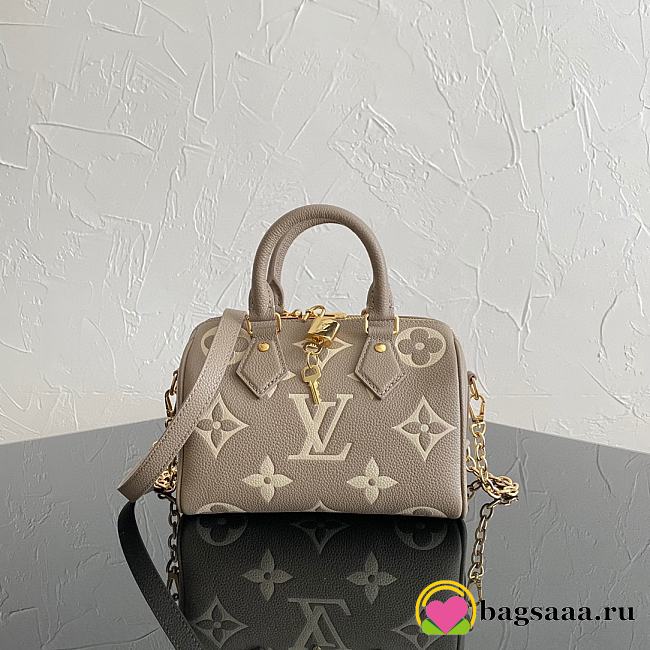 Bagsaaa Louis Vuitton Speedy Bandoulière 20 Tourterelle Gray M46575 - 20.5x13.5x12 cm - 1