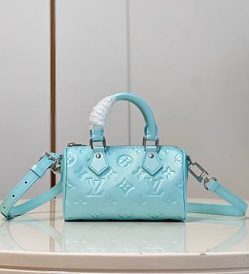 Bagsaaa Louis Vuitton Nano Speedy M82342 Pearly Lagoon Turquoise - 16x10x7.5 cm