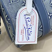 Bagsaaa LV Keepall Bandoulière 25 Monogram Washed Denim Canvas M22762 - 25 x 15 x 11 cm - 2