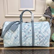 Bagsaaa Louis Vuitton Keepall Bandoulière 50 M22570 Crystal Blue - 50x29x23cm - 1