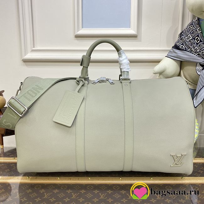 Bagsaaa Louis Vuitton M22609 Keepall Bandoulière 50 Sage - 50 x 29 x 23 cm - 1