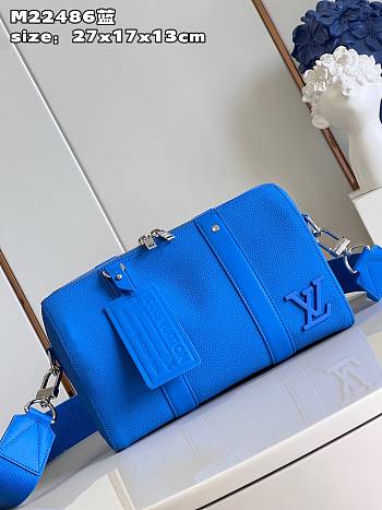 Bagsaaa Louis Vuitton M22486 City Keepall Bright Blue - 27 x 17 x 13 cm