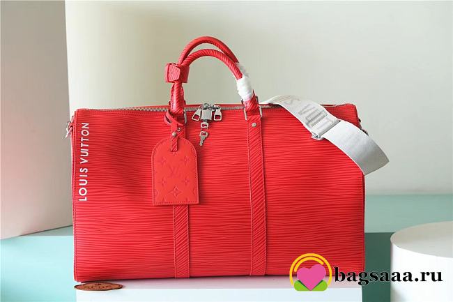 Bagsaaa Louis Vuitton M23721 Keepall Bandoulière 50 Red - 50 x 29 x 23 cm - 1