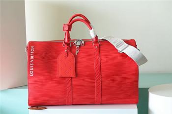 Bagsaaa Louis Vuitton M23721 Keepall Bandoulière 50 Red - 50 x 29 x 23 cm