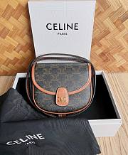 Bagsaaa Celine Mini Besace In Triomphe Canvas And Calfskin Tan - 16 X 14 X 4 CM - 1