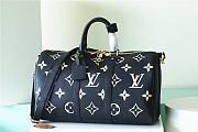 Bagsaaa Louis Vuitton M46670 Keepall Bandoulière 45 Black/Beige - 45 x 27 x 20 cm - 1