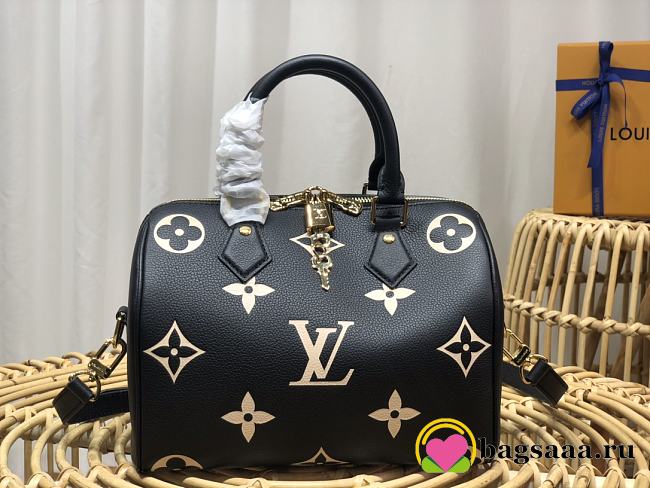 Bagsaaa Louis Vuitton M58947 Speedy Bandoulière 25 Bicolor Monogram - 25 x 19 x 15 cm - 1