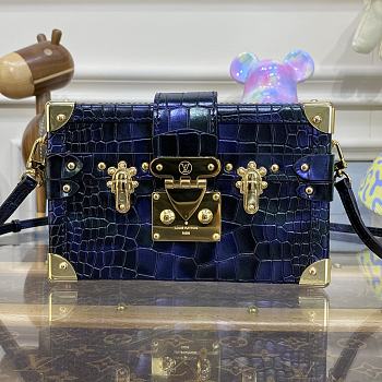 Bagsaaa Louis Vuitton N81604 Petite Malle Cosmic Blue - 20 x 12.5 x 5 cm