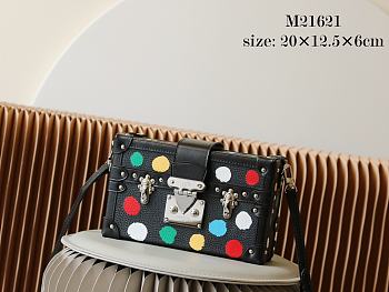 Bagsaaa Louis Vuitton M21621 LV x YK Petite Malle Painted Dots - 20 x 12.5 x 6 cm