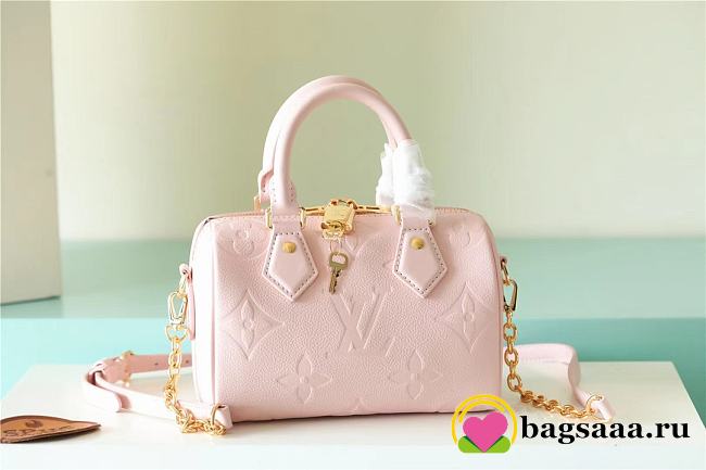 Bagsaaa Louis Vuitton M47136 Speedy Bandoulière 20 Bag Opal Pink - 20.5 x 13.5 x 12 cm - 1