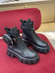 Bagsaaa Prada Monolith Brushed Leather And Re-Nylon Boots With Pouch Black - 5