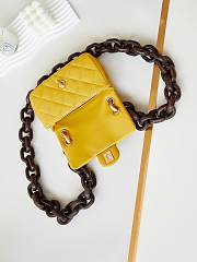 Bagsaaa Chanel Mini Flap Bag Lambskin & Wenge Wood Yellow AS4165 - 11 × 18 × 7 cm - 4