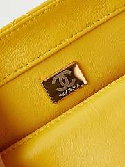 Bagsaaa Chanel Mini Flap Bag Lambskin & Wenge Wood Yellow AS4165 - 11 × 18 × 7 cm - 3