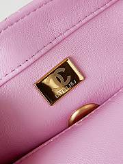 Bagsaaa Chanel Mini Flap Bag Lambskin & Wenge Wood Pink AS4165 - 11 × 18 × 7 cm - 3